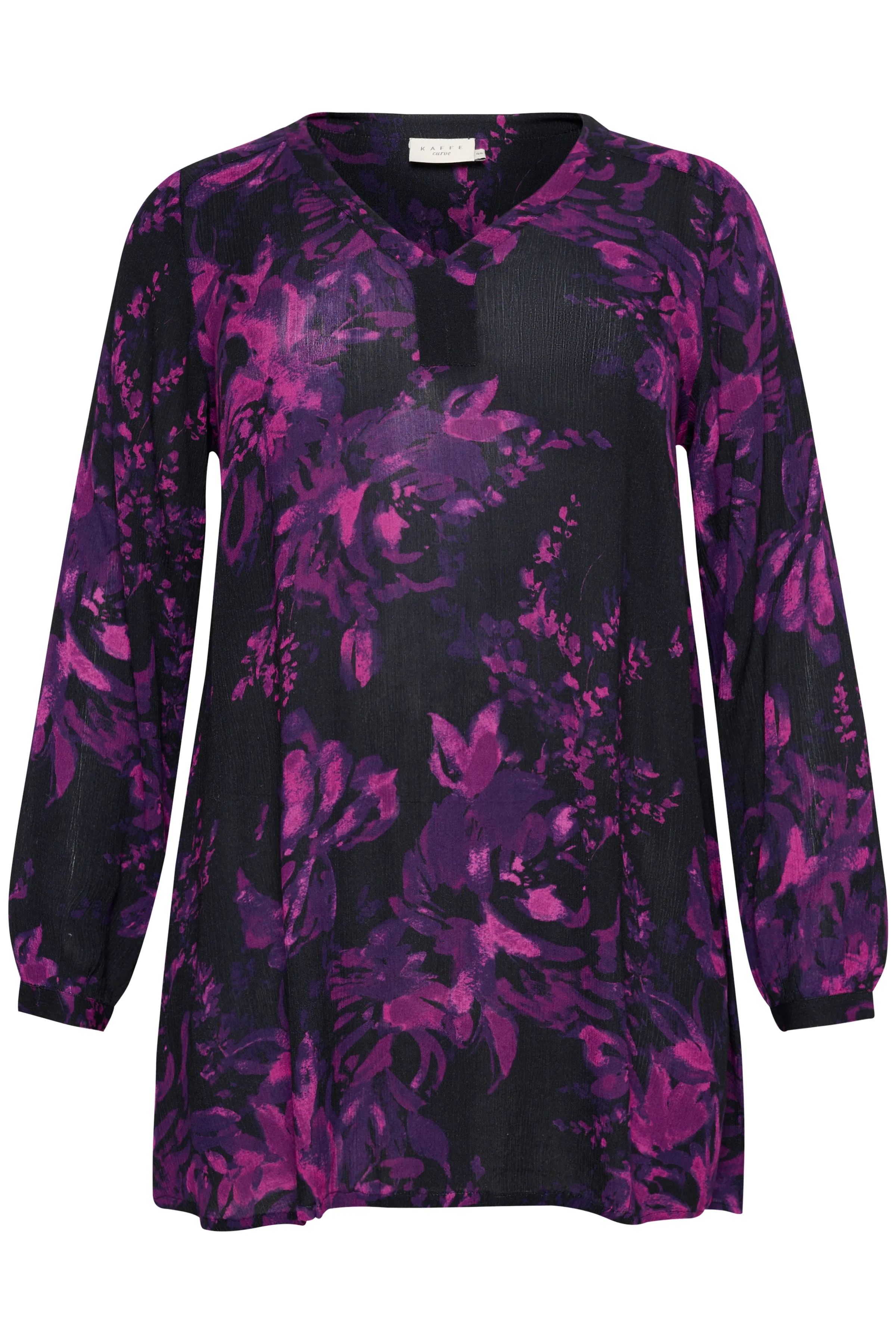 Kaffe Curve Ami Tunic in Black/Purple