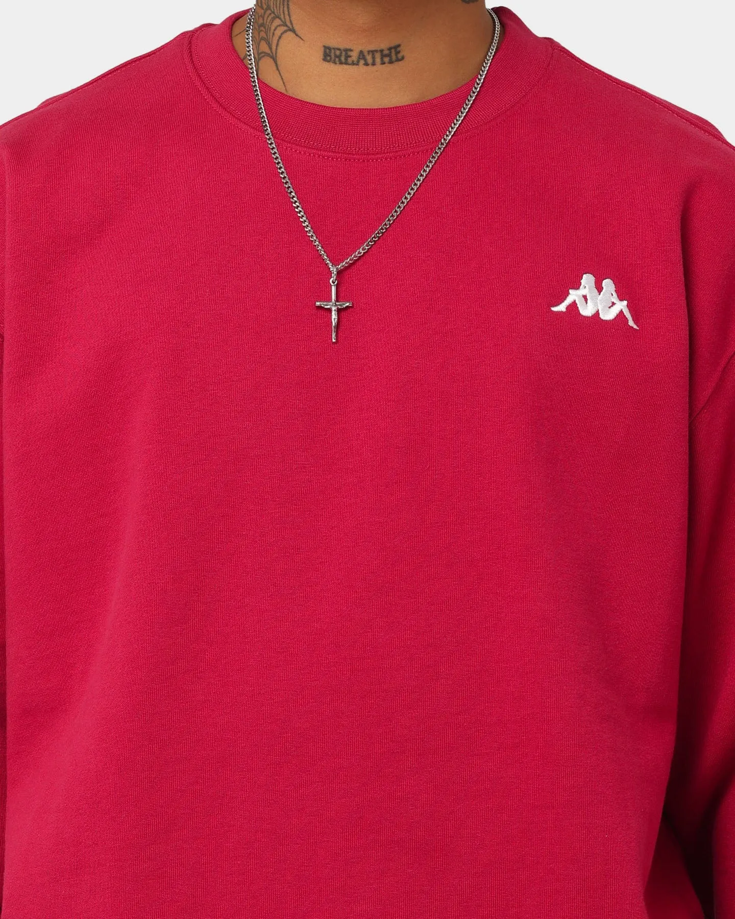 Kappa Authentic Steve Crewneck Red Persian/White