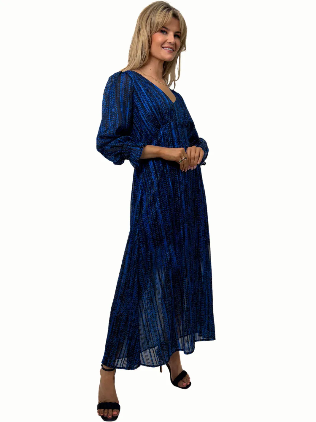 Kate And Pippa Streasa Empire line midi dress in Royal blue  1