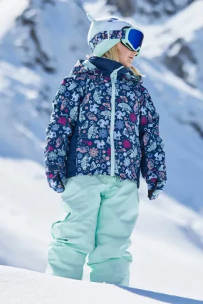 Kids Ski Jacket Roxy Snowy Tale Medieval Blue (Size 3 left)