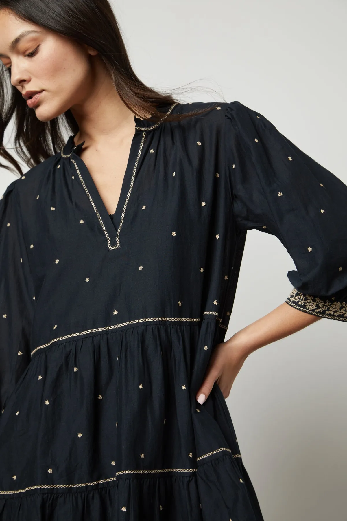 KILEY EMBROIDERED BOHO DRESS