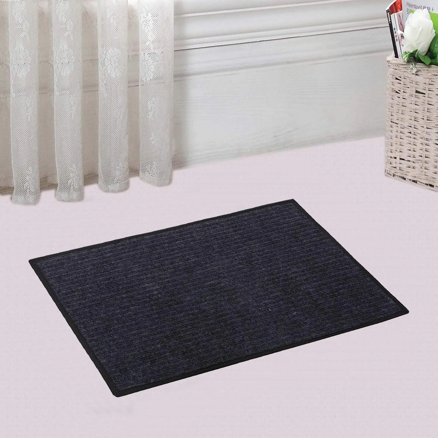 Kuber Industries Microfiber Anti Slip Bath Mat 14"x21"(Grey) - CTKTC22040