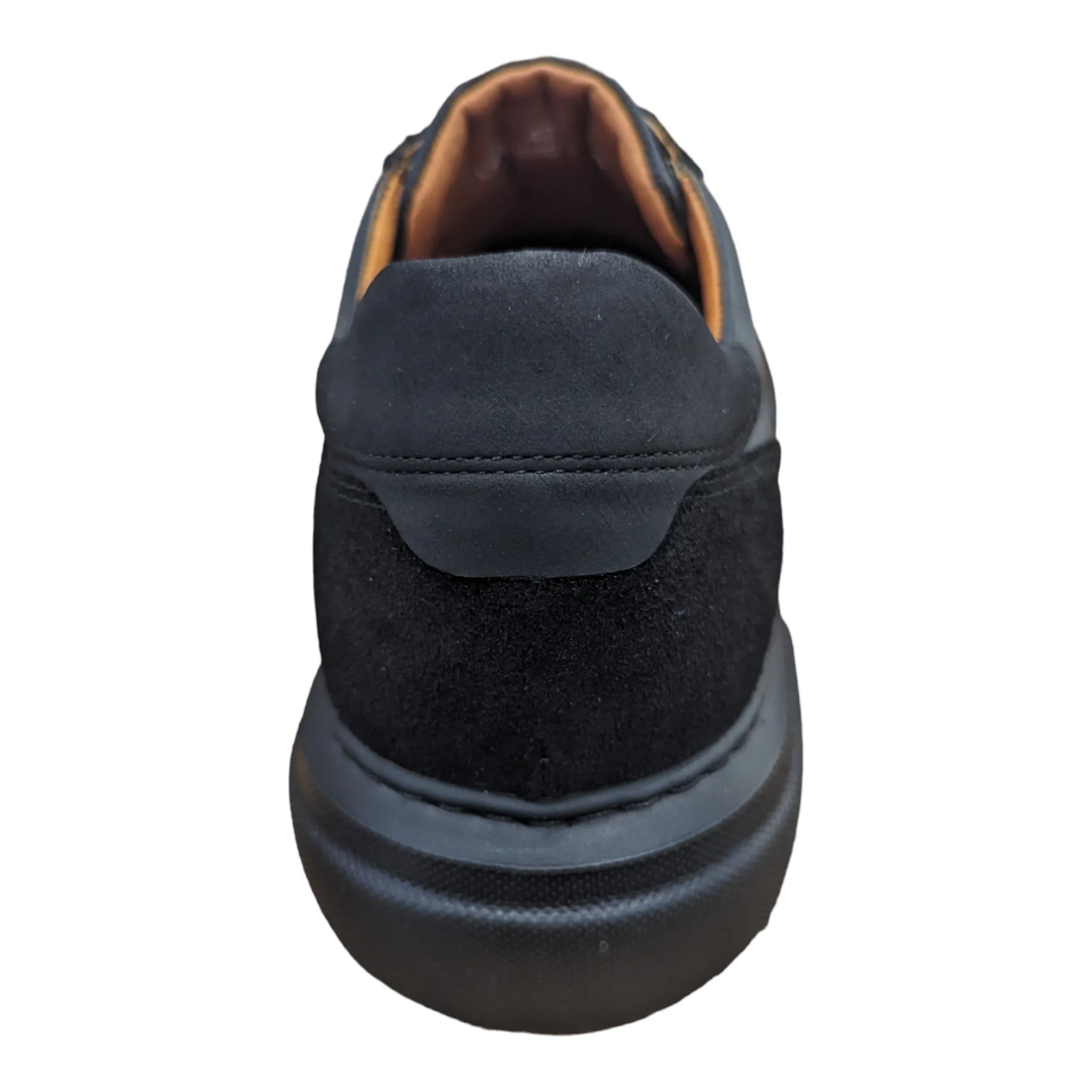 Lacuzzo Italian Leather Slip on Trainer Black