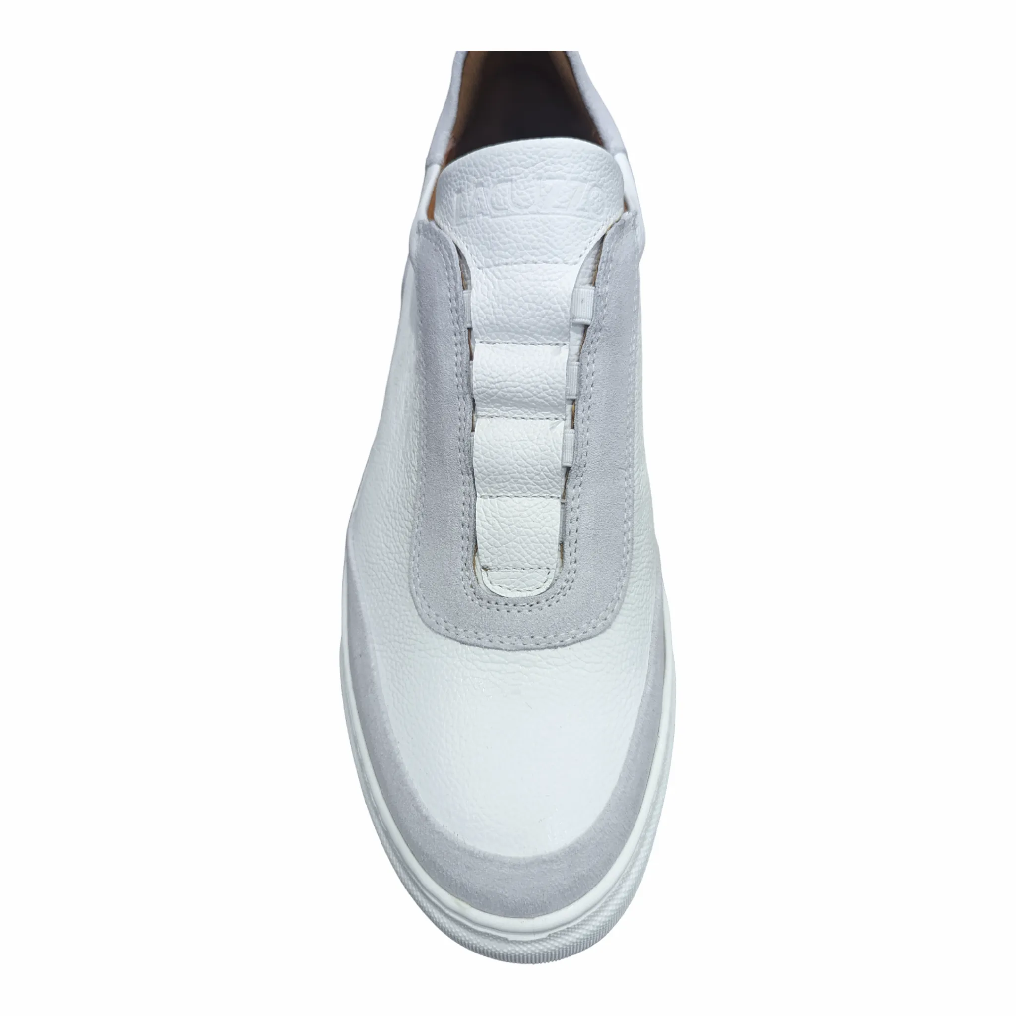 Lacuzzo Italian Leather Slip on Trainer White