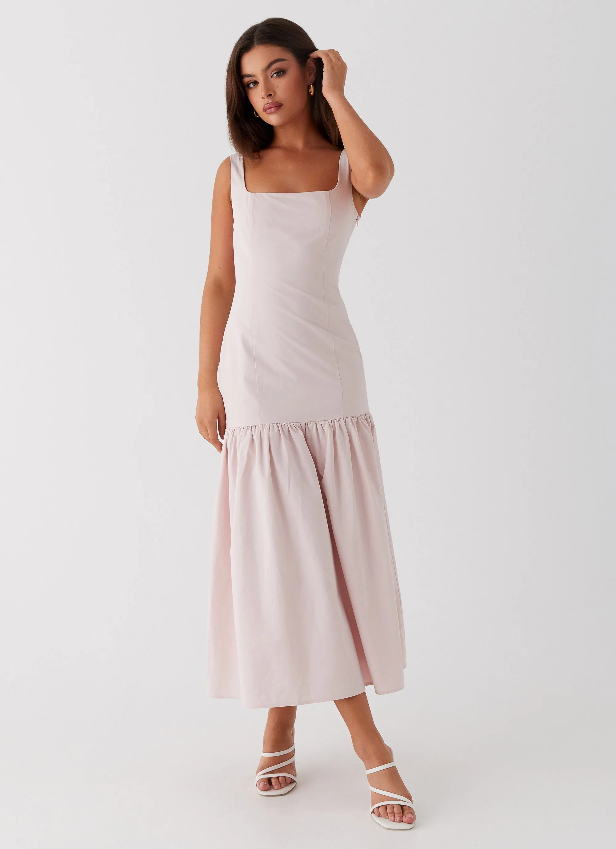 Ladylike Midi Dress - Pink