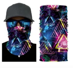 LASER FLOWER SEAMLESS BANDANA FACE COVER TUBE MULTIFUNCTION MASK WRAPS