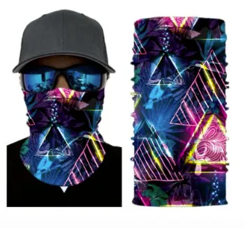 LASER FLOWER SEAMLESS BANDANA FACE COVER TUBE MULTIFUNCTION MASK WRAPS