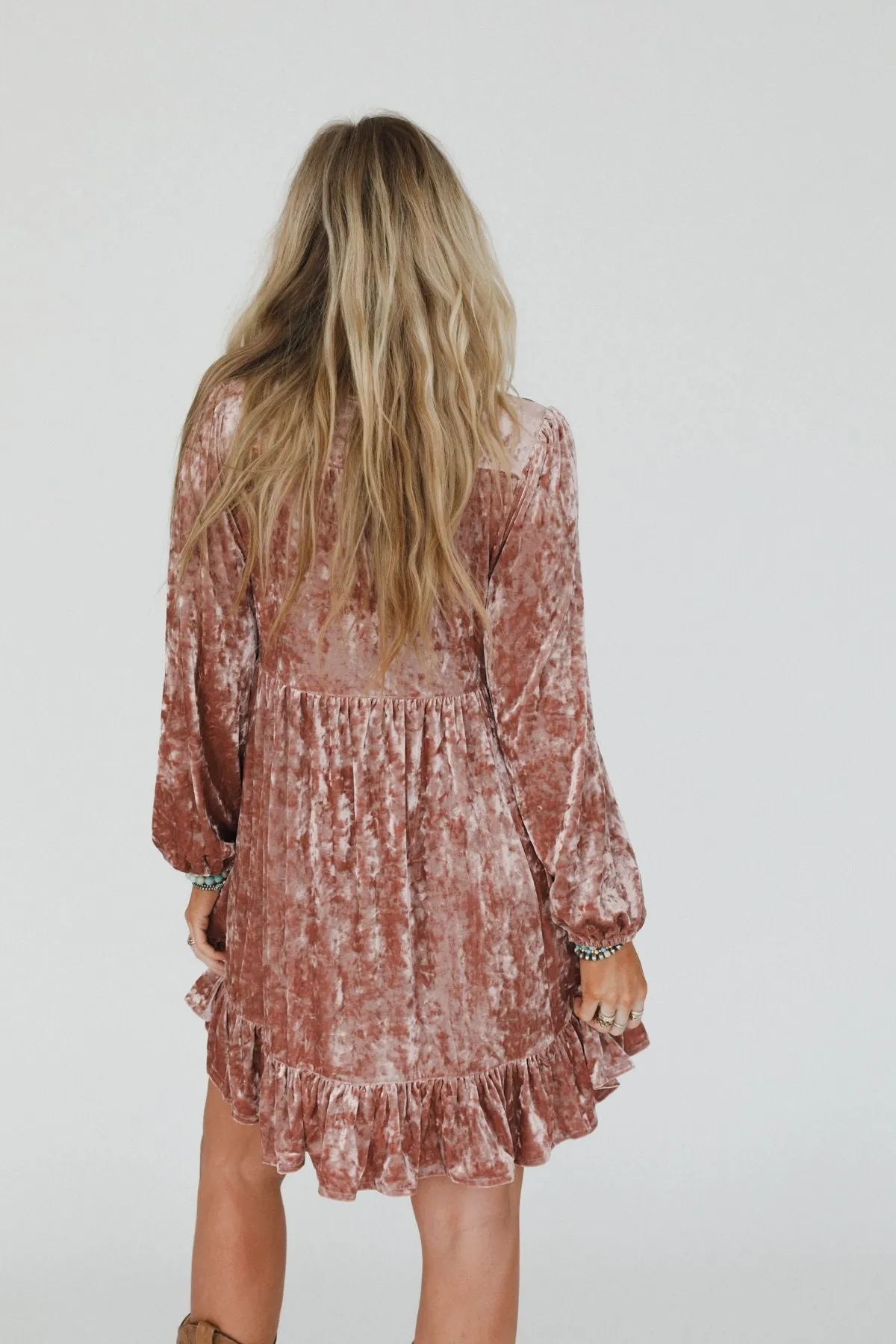 Last Dance Velvet Dress - Mauve