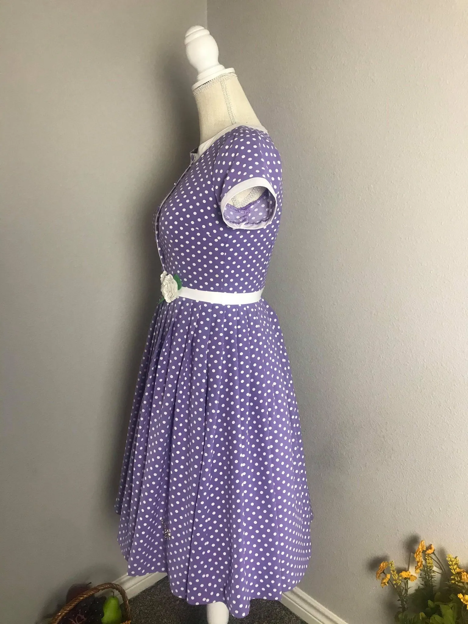 Layla Dress in Polka Dots size S