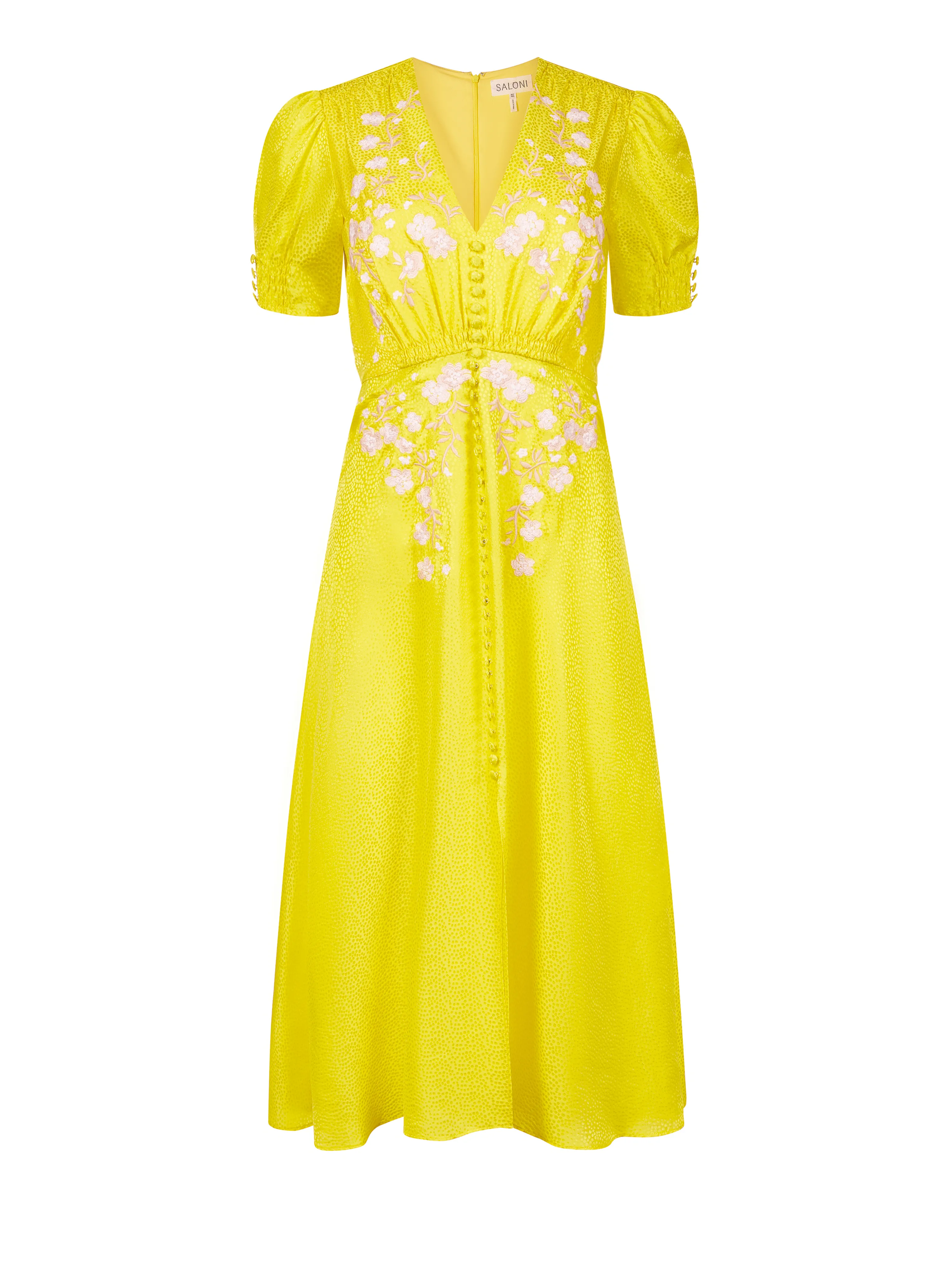 Lea Dress in Bright Lemon