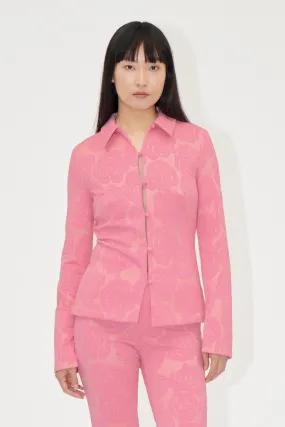 Long Sleeve Tailored Shirt - Rose Relief