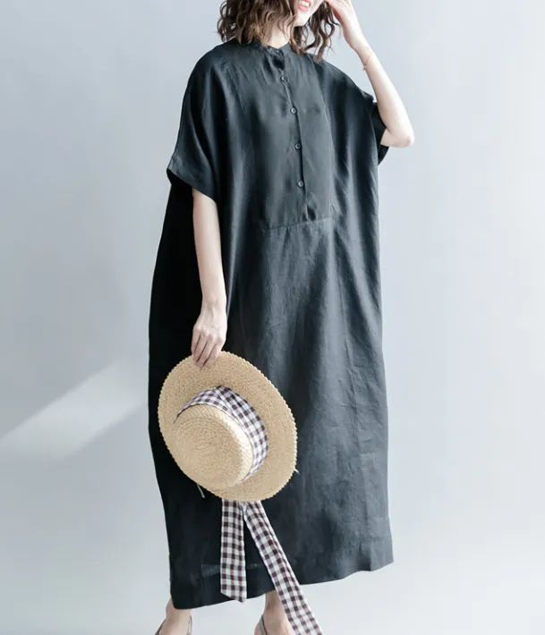 Loose Summer Cotton Linen Spring Women Dresses QZ200535