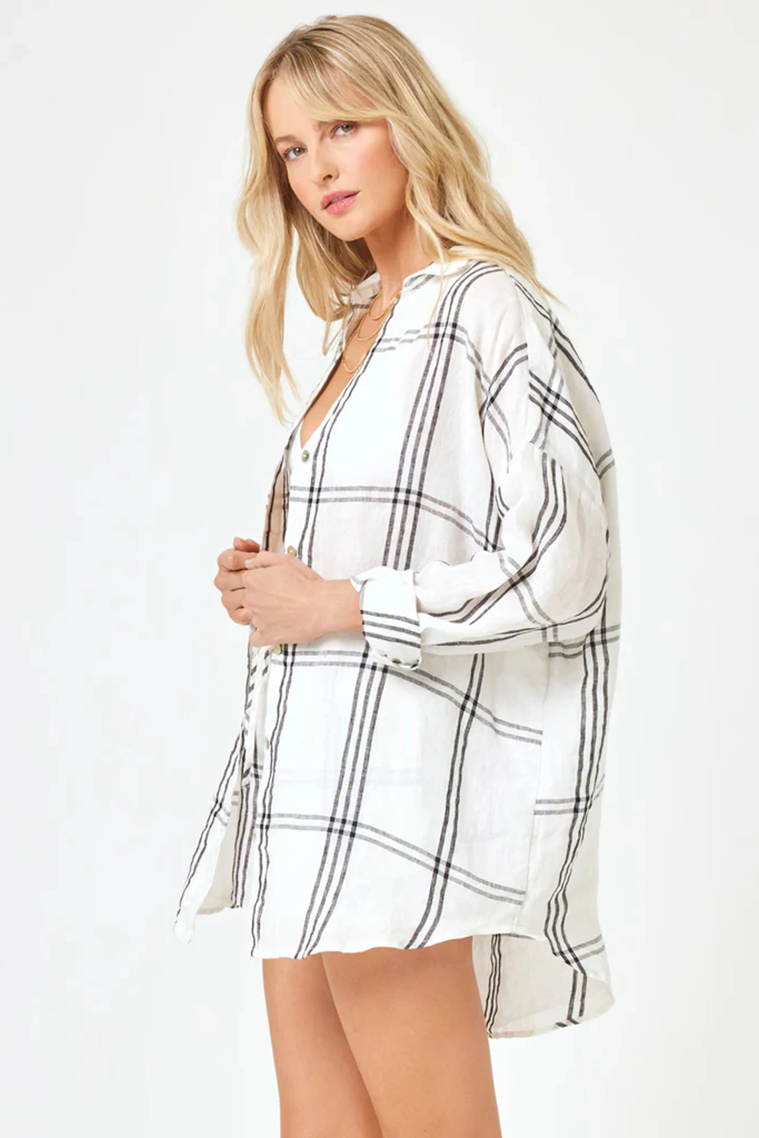 L*SPACE | Rio Tunic - Late Mornings Plaid