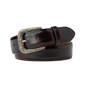 Lucchese Black Cherry Goat Belt