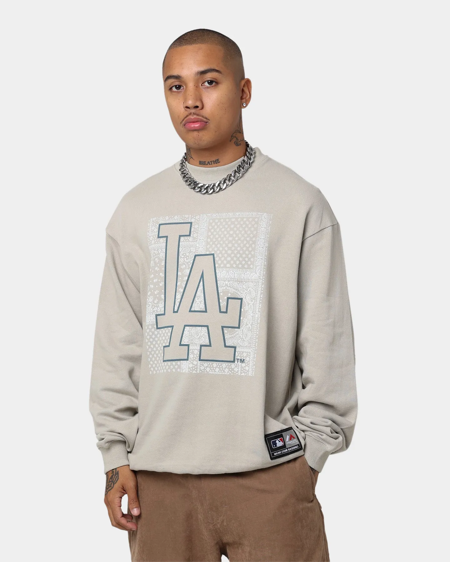 Majestic Athletic Los Angeles Dodgers Bandana Paisley Crewneck Nickel