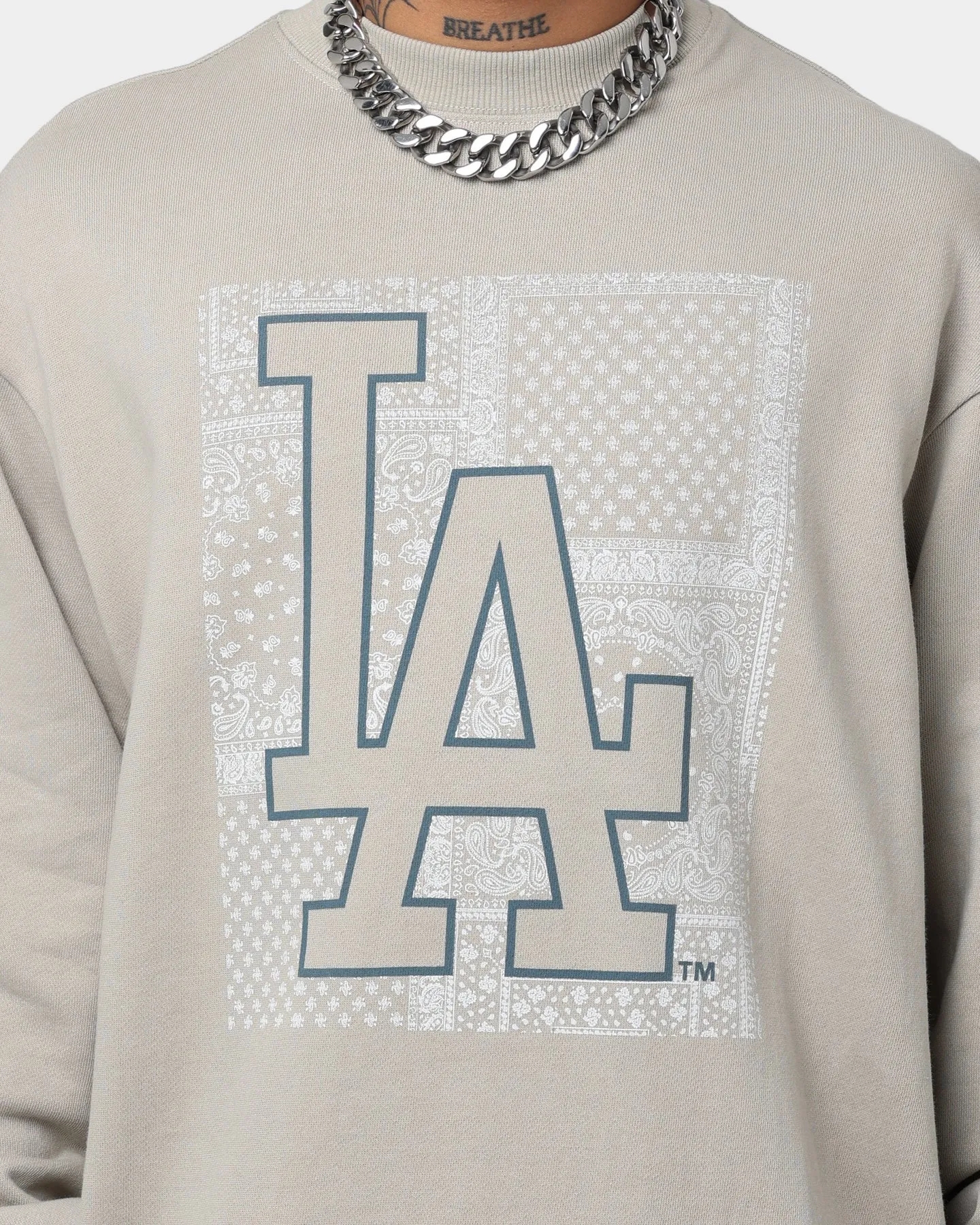 Majestic Athletic Los Angeles Dodgers Bandana Paisley Crewneck Nickel