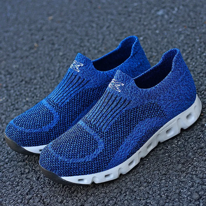 Man's cushion mesh fabric breathable comfortable sneakers