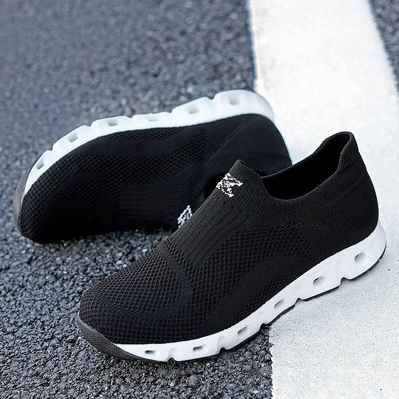 Man's cushion mesh fabric breathable comfortable sneakers