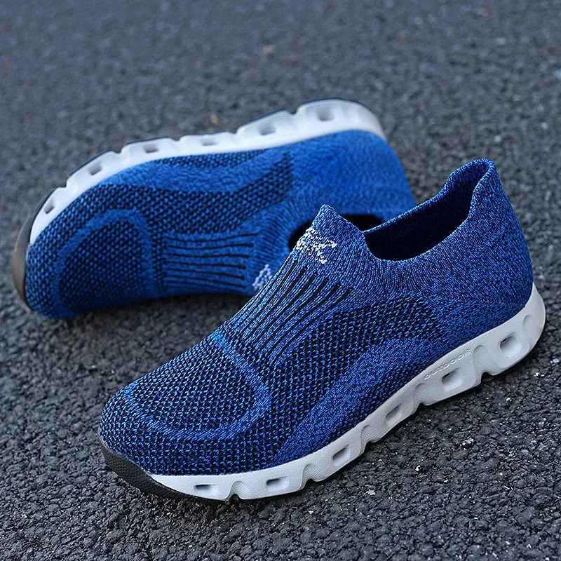 Man's cushion mesh fabric breathable comfortable sneakers