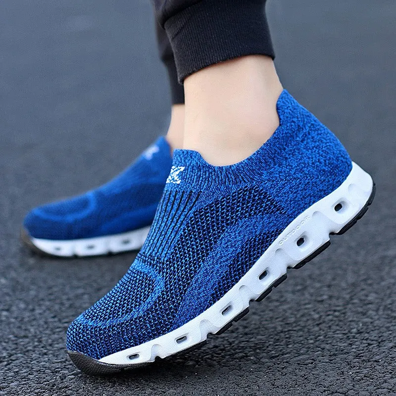 Man's cushion mesh fabric breathable comfortable sneakers