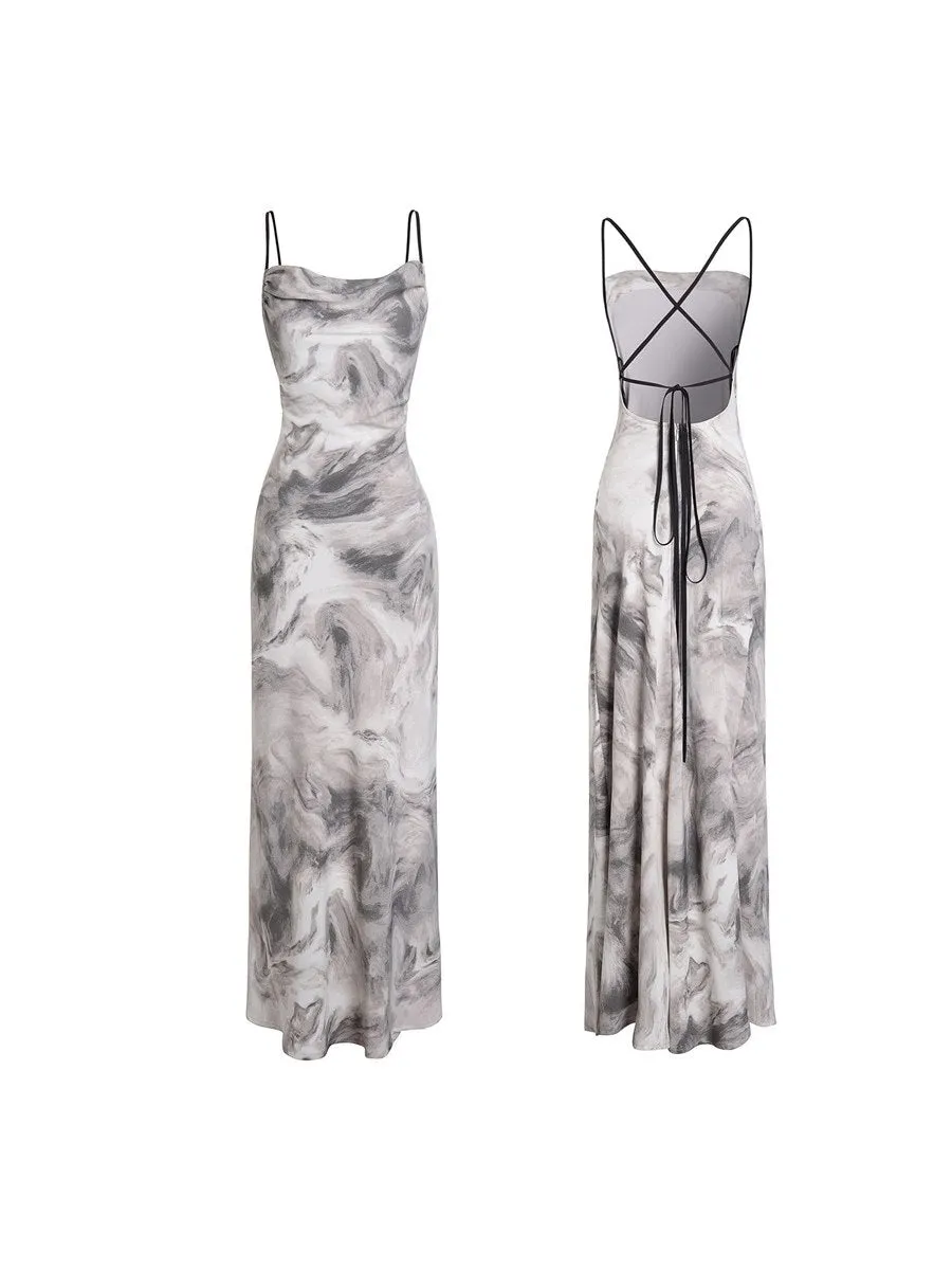 Marble Mystique Slip Dress