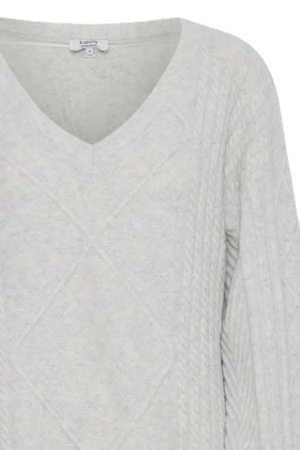 Medi V-Neck Jumper - Marshmallow Melange