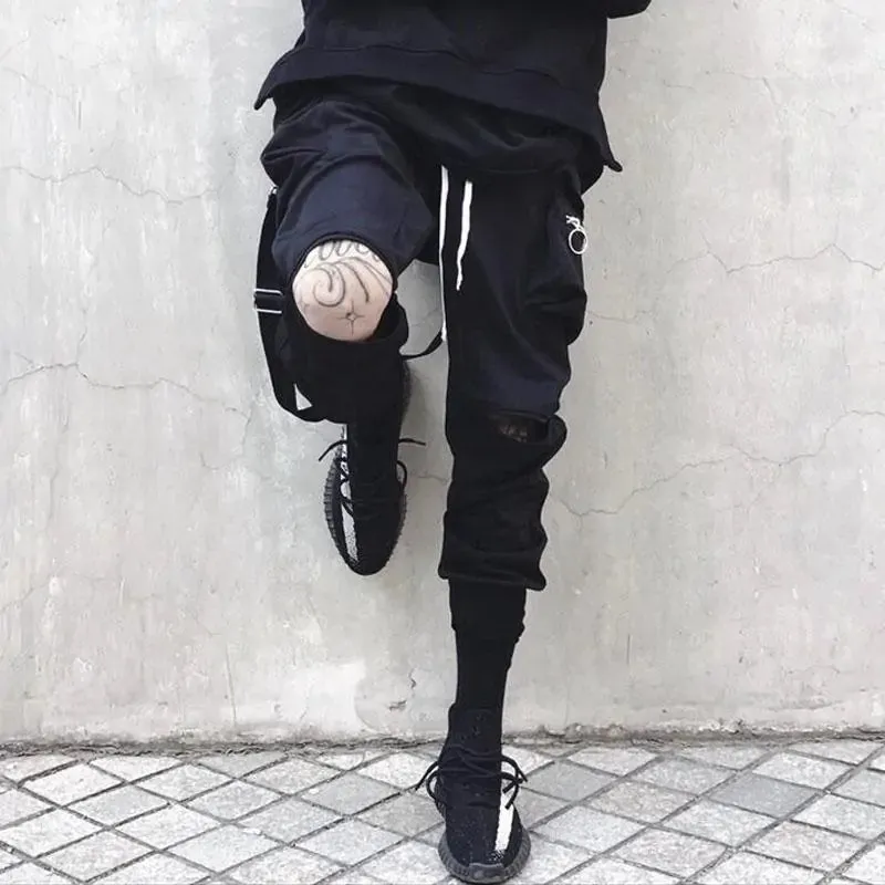 Men Black Cargo Pants^