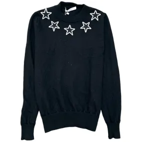 Men's Embroidered Star Jumper Black Size S