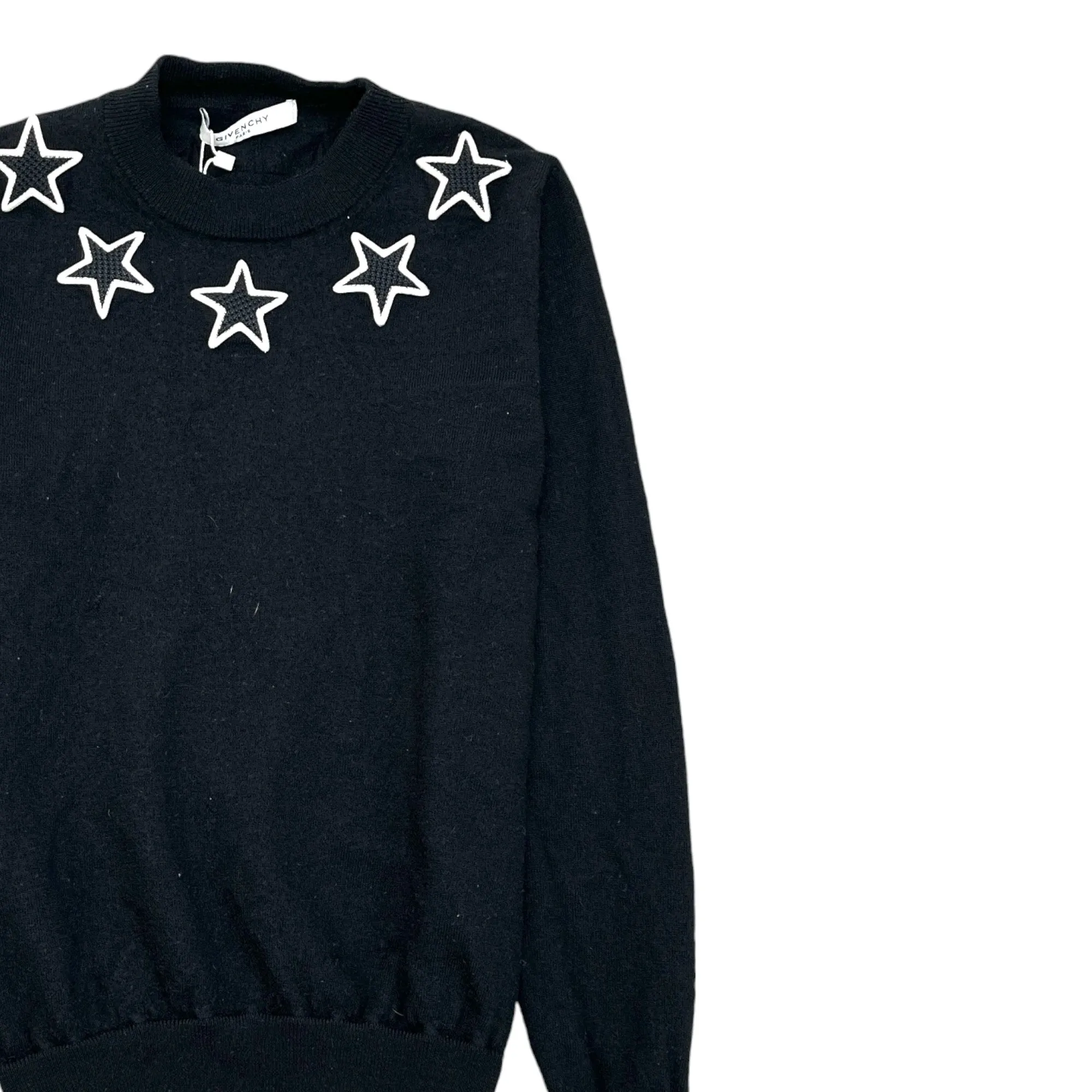 Men's Embroidered Star Jumper Black Size S