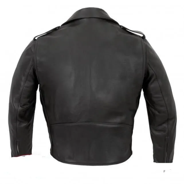 Men's USA Made Premium Leather Classic Motorcycle Jacket, JKM5009-HL