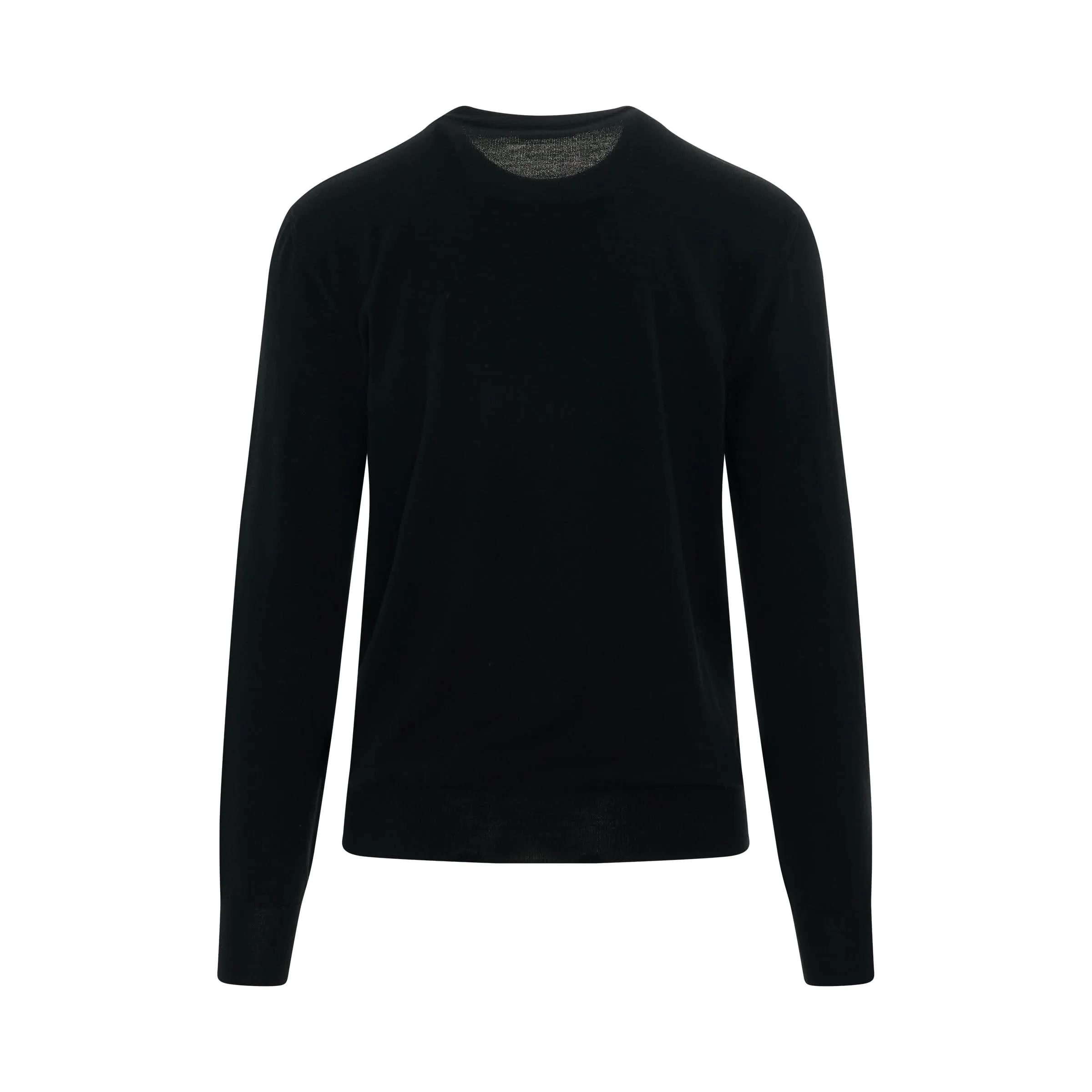 Merino Crewneck in Black/Camel