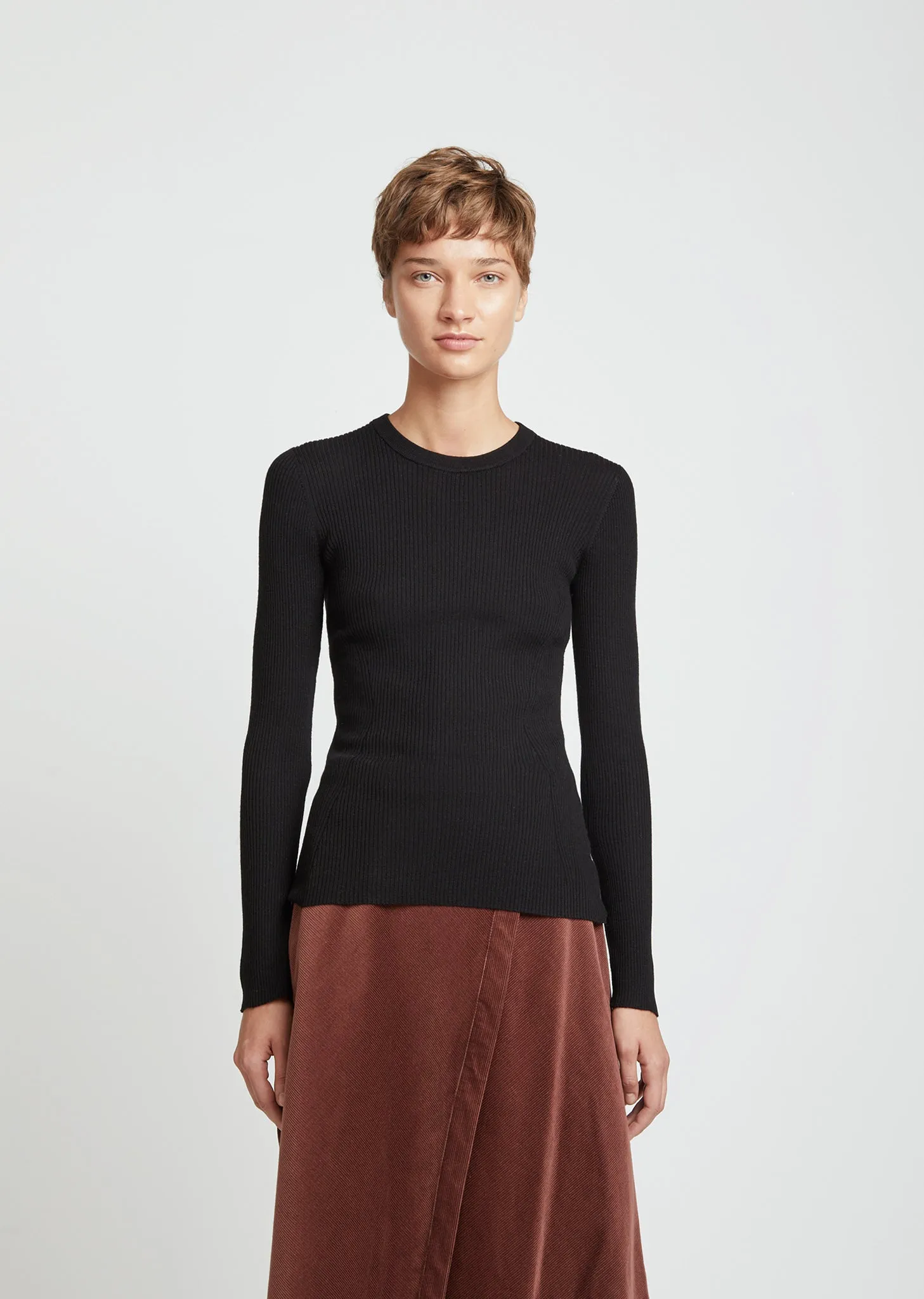 Merino Flatrib Crewneck Sweater