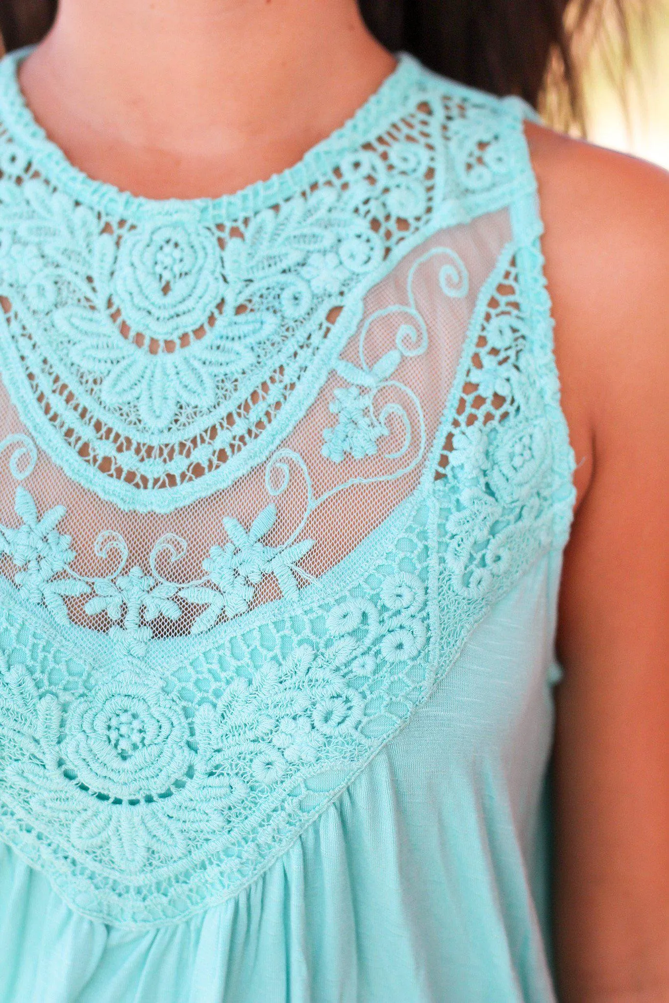 Mint Crochet Tunic