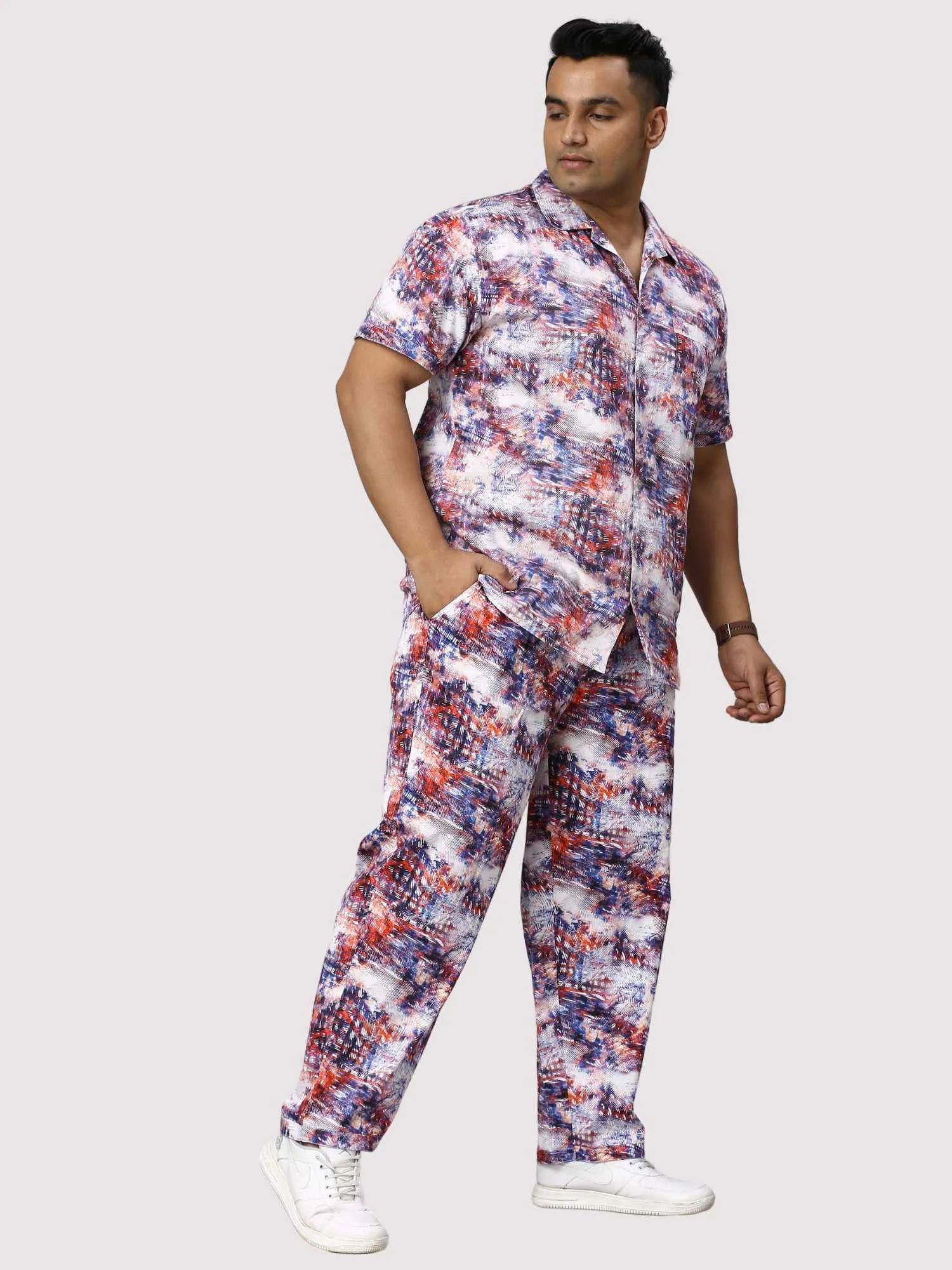 Monsoon Hue Digital Printed Full Co-Ords Men's Plus Size