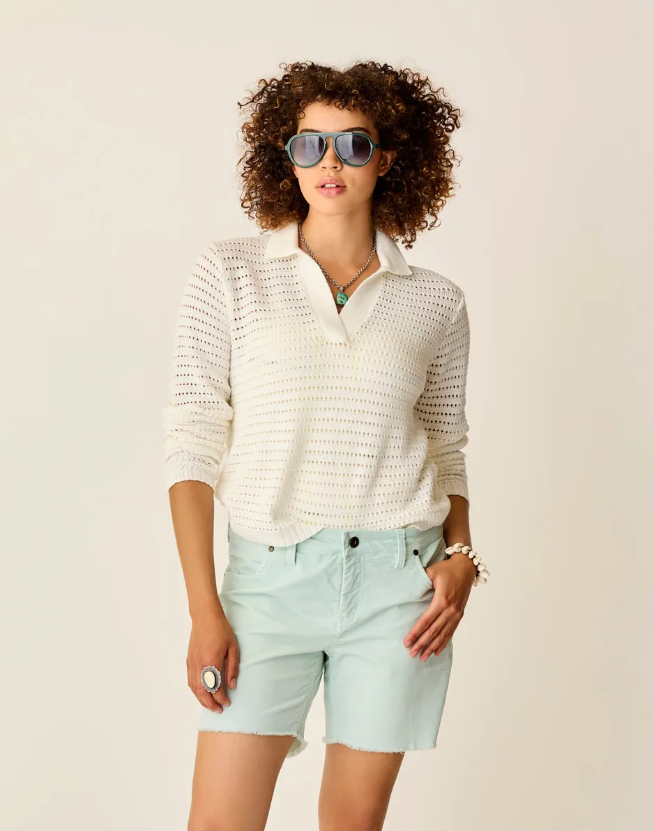 Morgan Polo Sweater: Cloud