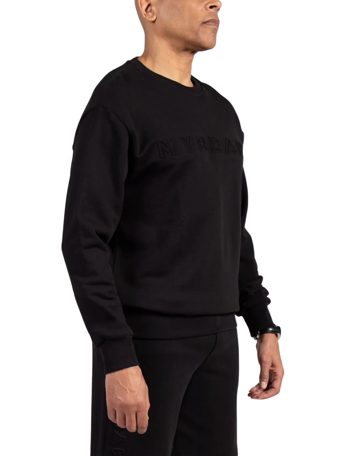 MYBRAND Embosed Statement Sweater Black | BLACK