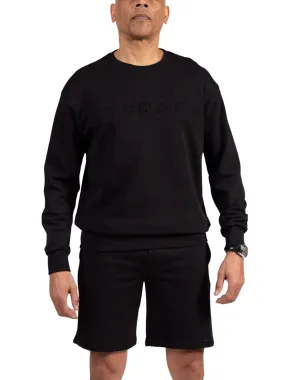 MYBRAND Embosed Statement Sweater Black | BLACK