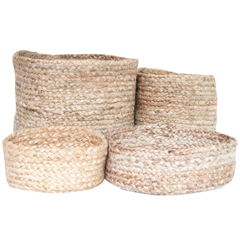 NATURAL JUTE BASKET - LARGE