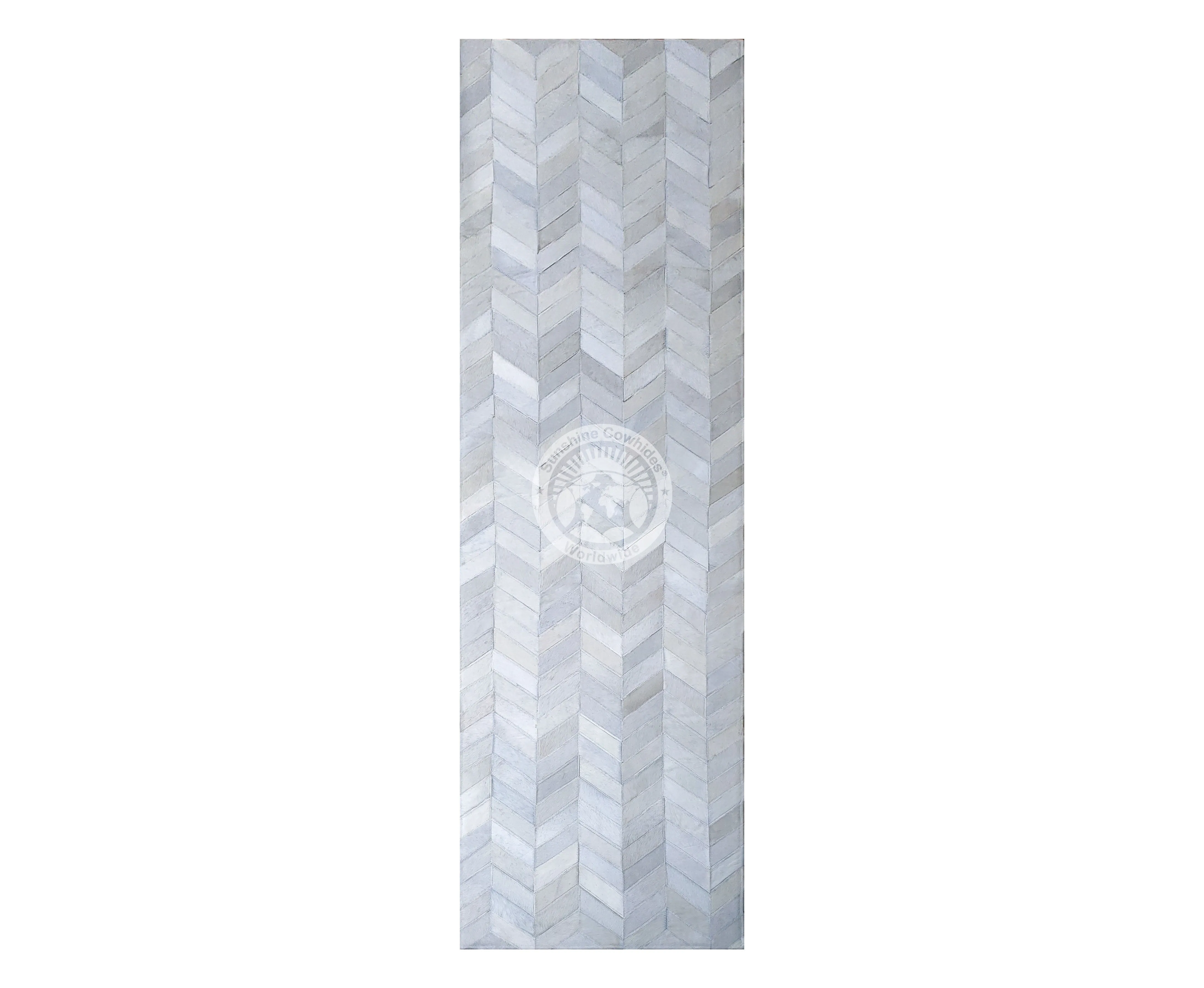 Natural White - Designer Rug - Runner - Chevron