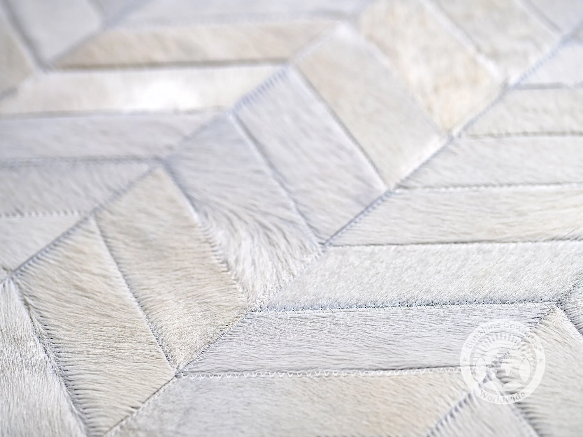 Natural White - Designer Rugs - Chevron