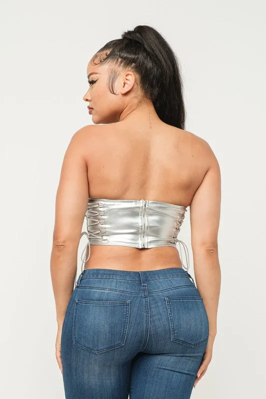 Nia corset top (Silver)