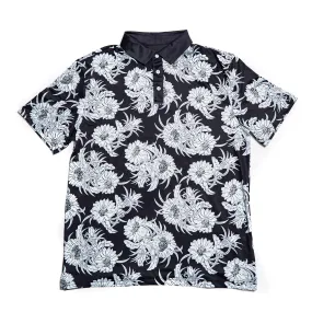 Night Blooming Cereus Performance Polo - Black