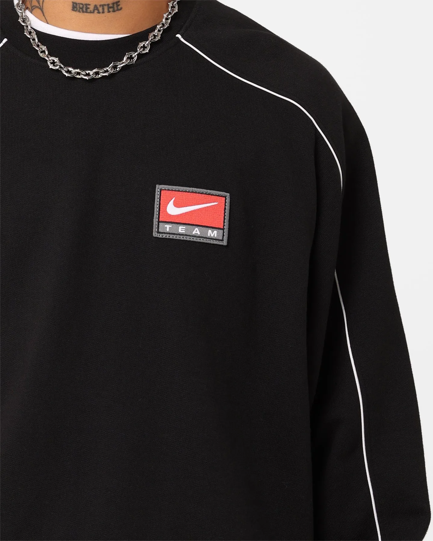 Nike Sportswear Trend Fleece Crewneck Black/White