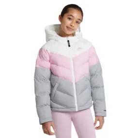 Nike Synthetic Boys Lifestyle Jacket White/Pink/Grey