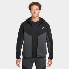 Nike Tech Fleece Full-Zip Windrunner Hoodie Black / Anthracite / Green Strike