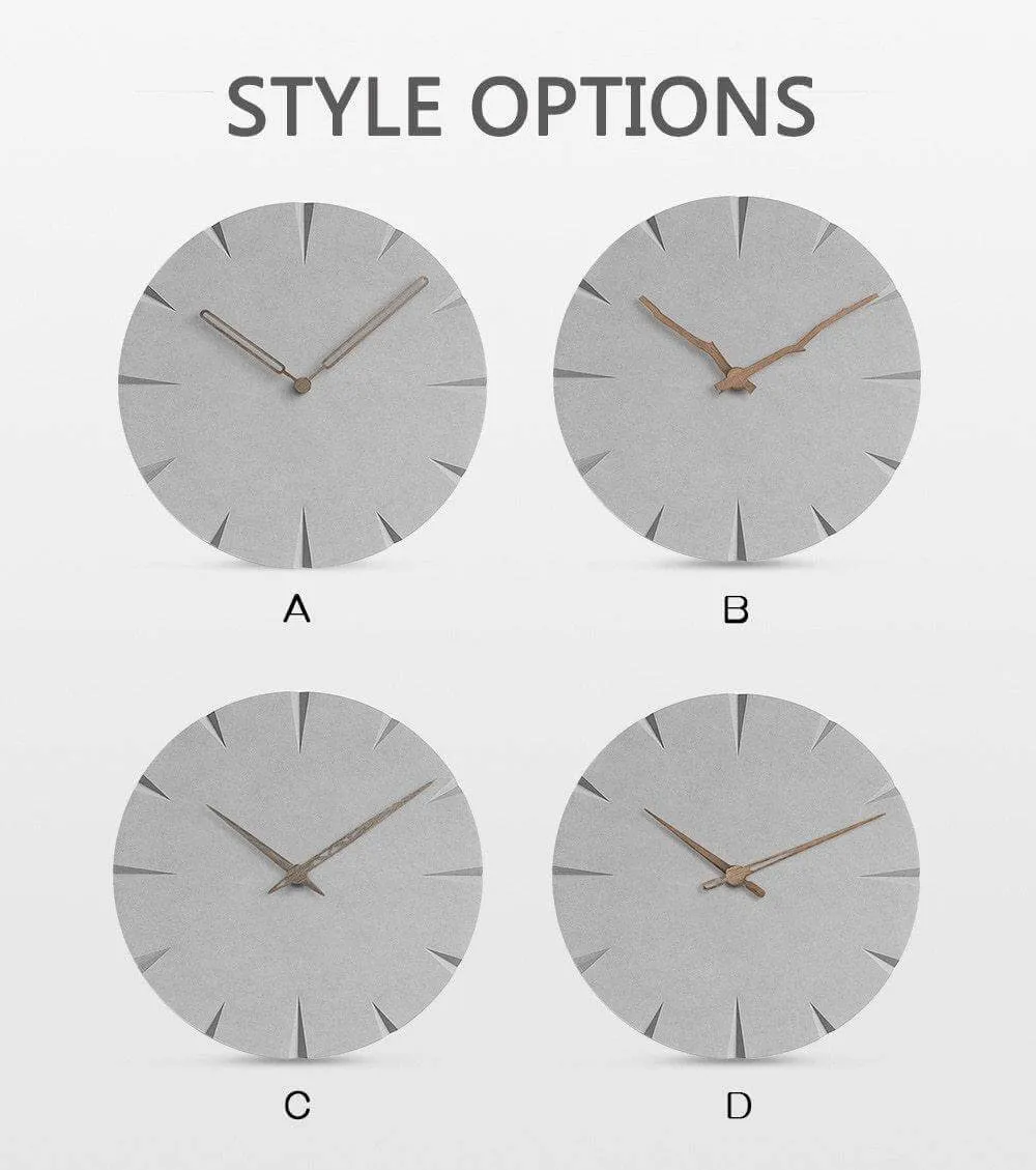 Novel Grey Life Wooden Wall Clock