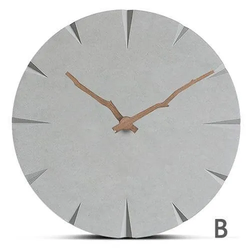 Novel Grey Life Wooden Wall Clock