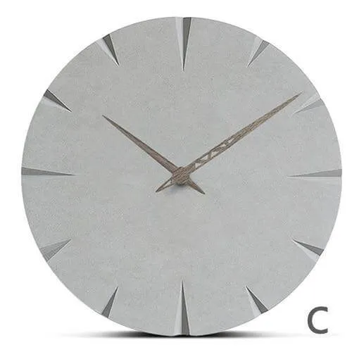 Novel Grey Life Wooden Wall Clock