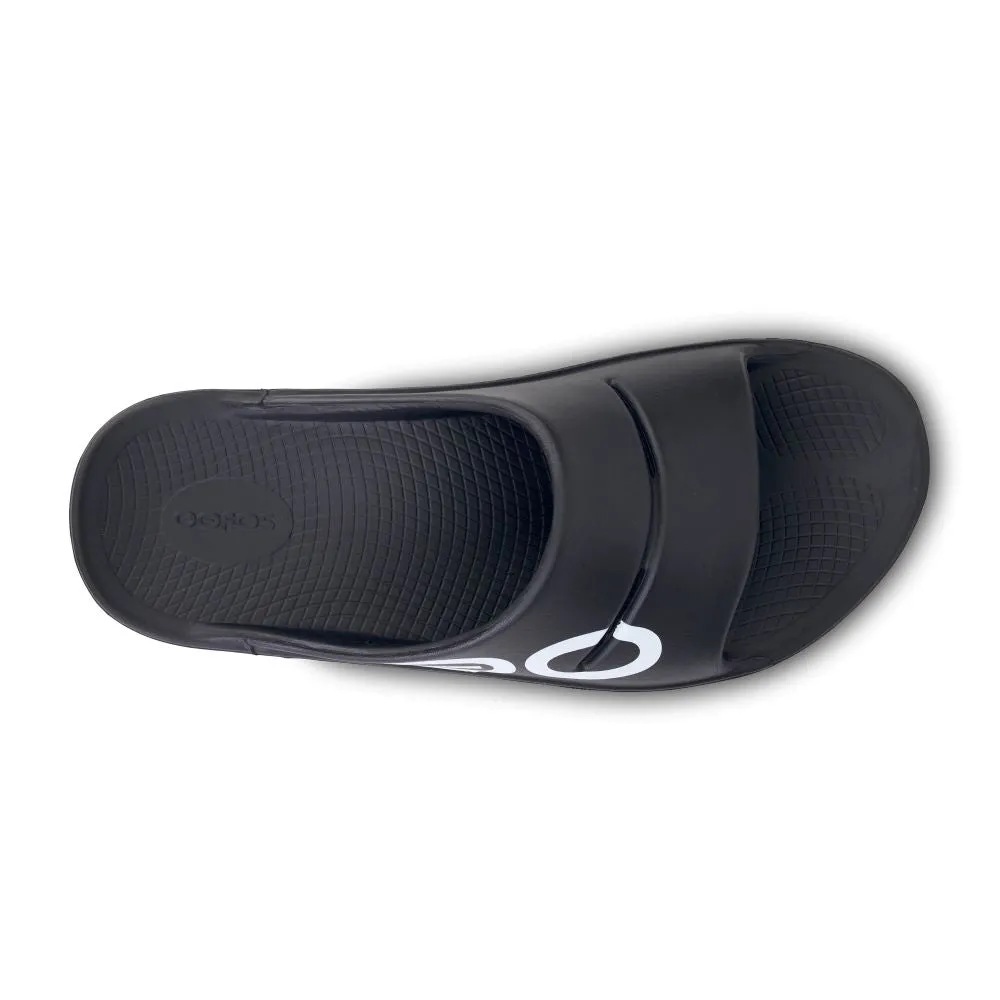 'OOFOS' Men's OOahh Sport Slide - Black / White