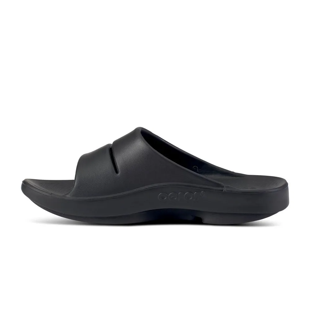 'OOFOS' Men's OOahh Sport Slide - Black / White